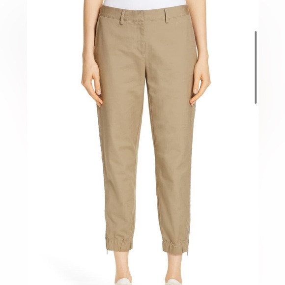 Nordstrom Signature Cotton Blend Side Stripe Zip Ankle Jogger Pants NWT - Picture 1 of 10